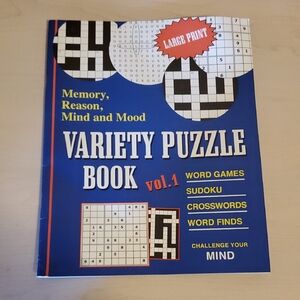 Variety Puzzle Book Volume 1 - Word Games, Sudoku, Crosswords, Word Finds